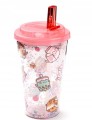 Pusheen Sips Kubek z podwójnymi ściankami ze słomką i pokrywką 500ml