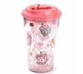 Pusheen Sips Kubek z podwójnymi ściankami ze słomką i pokrywką 500ml