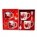 Komplet 2 kubków ceram 220ml. w torebce LOVE walentynki