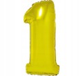 Balon foliowy cyfra 1 złoty 92cm 1szt