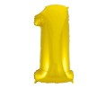 Balon foliowy cyfra 1 złoty 92cm 1szt