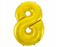 Balon foliowy cyfra 8 złoty 92 cm