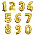 Balon Foliowy Cyfra z Cyfrą 5 PIĘĆ Złoty Gold 92cm