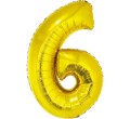 Balon foliowy Godan cyfra 6 92 cm złoty