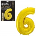 Balon foliowy Godan cyfra 6 92 cm złoty