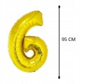 Balon foliowy Godan cyfra 6 92 cm złoty