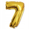 Balon foliowy B&amp;C Cyfra 7 złota 92 cm