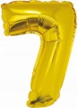Balon foliowy B&amp;C Cyfra 7 złota 92 cm