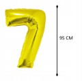 Balon foliowy B&amp;C Cyfra 7 złota 92 cm