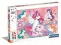 PUZZLE 24 ELEMENTY MAXI UNICORNS JEDNOROŻEC JEDNOROŻCE CLEMENTONI 28525