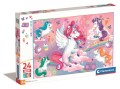 PUZZLE 24 ELEMENTY MAXI UNICORNS JEDNOROŻEC JEDNOROŻCE CLEMENTONI 28525