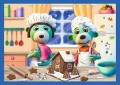 Puzzle 4w1 Rodzina Treflików U Treflików pada śnieg 34657 Trefl Trefliki