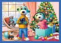 Puzzle 4w1 Rodzina Treflików U Treflików pada śnieg 34657 Trefl Trefliki