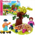 Klocki konstrukcyjne 45 elementów Girl Piknik alleBLOX