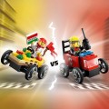 LEGO CITY 60458 Zestaw wyścigówek Pizza kontra wóz strażacki