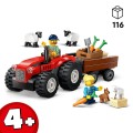 LEGO 60461 CITY Czerwony traktor z przyczepą i owcą