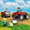 LEGO 60461 CITY Czerwony traktor z przyczepą i owcą