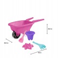 WADER Taczka z kompletem do piasku różowa 74515