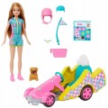 Lalka Barbie Gokart Stacie Pojazd filmowy HRM08 prezent urodziny Mattel