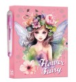 ZESTAW Z KARTECZKAMI FLOWER FAIRY BELLISA STNUX PAMIĘTNIK prezent urodziny