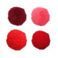 Pompony akrylowe 30szt Titanum czerwone 25mm do prac plastycznych dekoracji