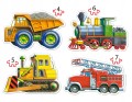 Puzzle 4w1 maxi Pojazdy Castorland