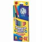 Kredki ołówkowe Astra 12 szt. TRÓJKĄTNE