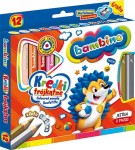 Kredki ołówkowe Bambino 12 kolorów z temperówką