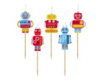 Świeczki na Tort ROBOTY Robot dekoracja 5szt