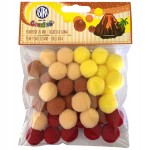 POMPONY 20MM Ognista lawa Zestaw plastyczny DEKORACJE KREATYWNE