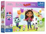 Puzzle 60elem Super Shape XXL Weseli Przyjaciele Koci domek Gabi PREZENT