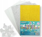 Naklejki piankowe śnieżynki 203x3120cm 5szt w opakowaniu ozdoby święta