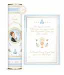 Tuba Pamiątka Komunii Świętej - Niebieska z chłopcem KOMUNIA