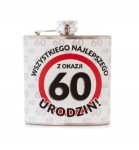 Piersiówka Z OKAZJI 60 URODZIN Gadżet urodzinowy PREZENT