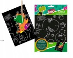 Zestaw zdrapek CRAZY DINO wydrapywanka zdrapwanka kreatywna zabawa dinozaur