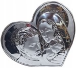 Srebrny obrazek Święta Rodzina z Dzieciątkiem Chrzest Komunia Ślub prezent