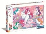 PUZZLE 24 ELEMENTY MAXI UNICORNS JEDNOROŻEC JEDNOROŻCE CLEMENTONI 28525