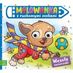 Wesołe zwierzaki Malowanka z ruchomymi oczkami Kolorowanka dzieci Aksjomat