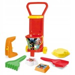 Bing wózek z kompletem letnim do piasku piaskownicy wiaderko łopatka grabki