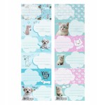 Naklejki na zeszyt Kotki i pieski Arkusz 6 sztuk STARPAK