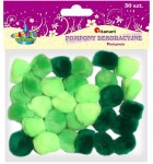 Pompony akrylowe 30 szt Titanum 25mm zielone do prac plastycznych dekoracji