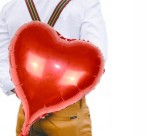 Balon czerwony serce na powietrze lub hel Party Deco 45cm