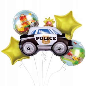 Zestaw balonów Godan Policja 5 szt.