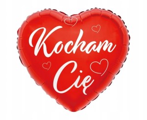 Balon foliowy Kocham Cię czerwone serce 18 cali