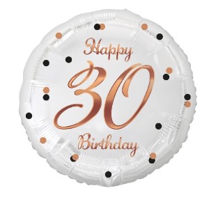 Balon FOLIOWY 30 LAT na urodziny 30 URODZINY