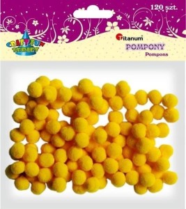 Pompony poliestrowe 120 szt. Titanum