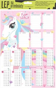 Plan lekcji ELEKTROSTATYCZNY PRZYKLEJAJ ODKLEJAJ UNICORN