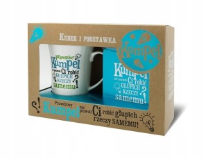 Kubek z podstawką Prawdziwy Kumpel PAN Dragon 350ml prezent dla kolegi