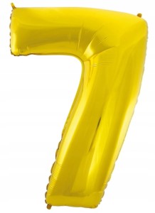 Balon foliowy B&C Cyfra 7 złota 92 cm