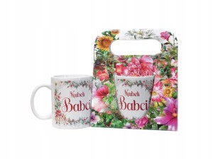 Kubek ceramiczny z napisem Kubek Babci super prezent na dzień babci